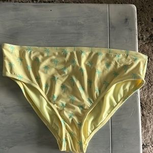 Stoney Clover X Target bikini bottom yellow with green palm trees brand new